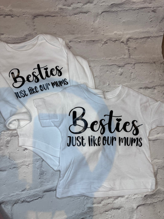 Bestie’s Set of Baby Vest & T-Shirt’s