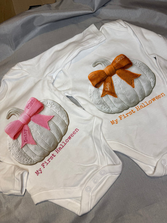 First Halloween Baby Vest